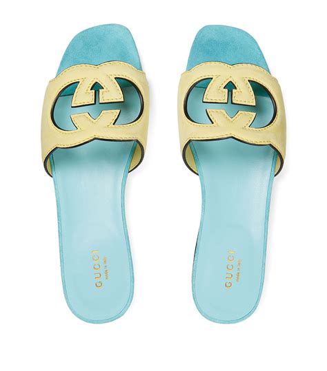 gucci fringe suede sandals|Gucci interlock sandals.